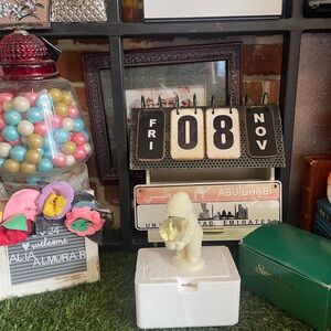 “A Wish For Snow” Adorable Porcelain Baby with Penguin in Snow Globe nwt